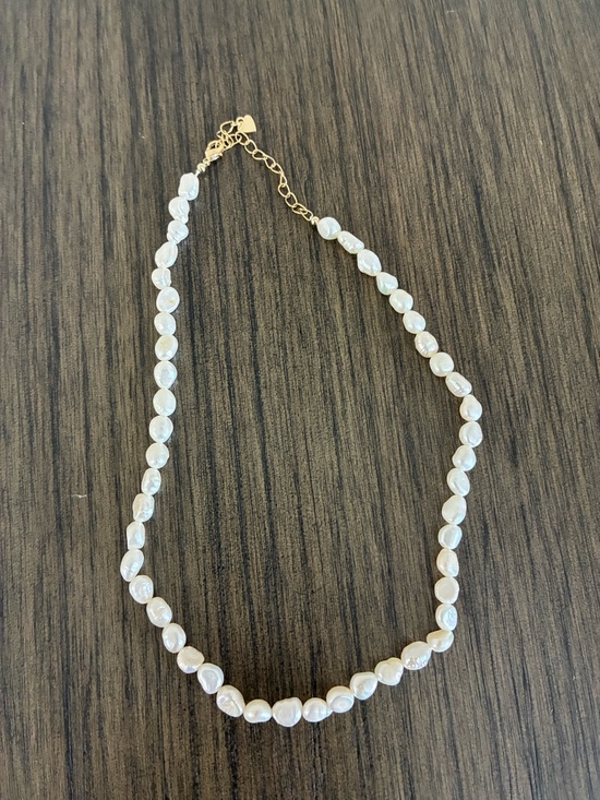 Jewelry - Delicate White Freshwater Pearl Necklace with Gold Chain